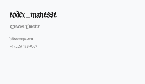 codex_manesse Business Card