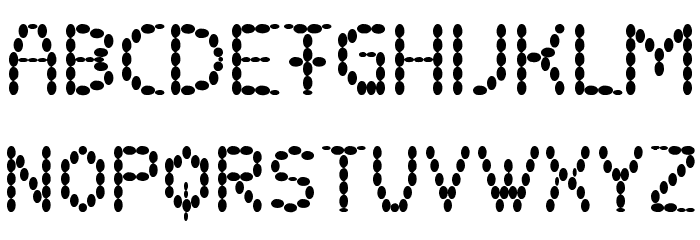 coffee beans Font LOWERCASE