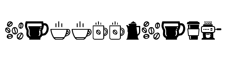 coffee icons  免费字体下载