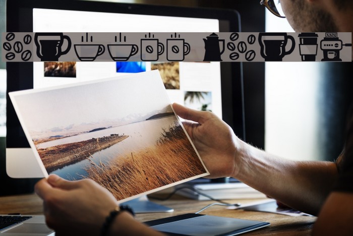 coffee icons Font examples
