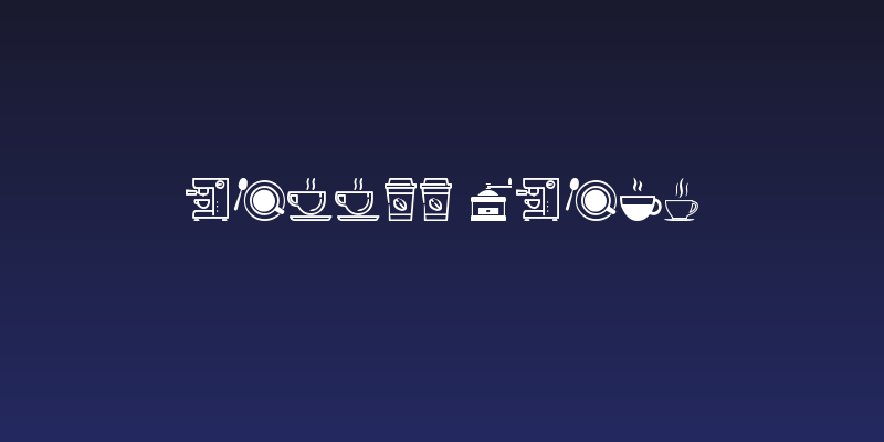 coffee icons Social Header