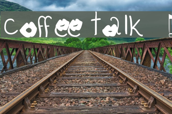 coffee talk 1 Font examples