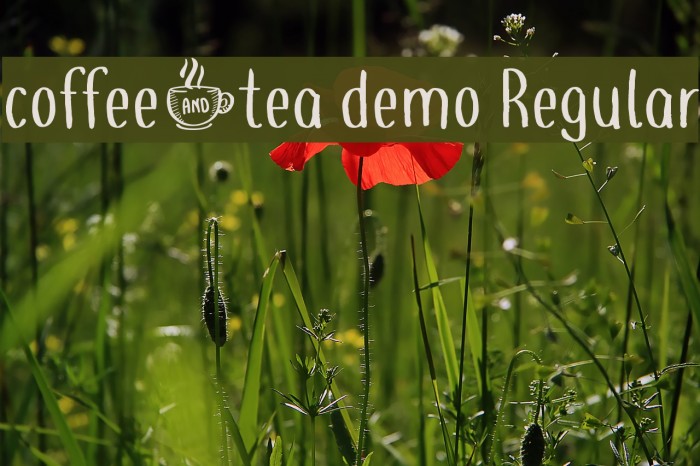 coffee+tea demo Regular Font examples