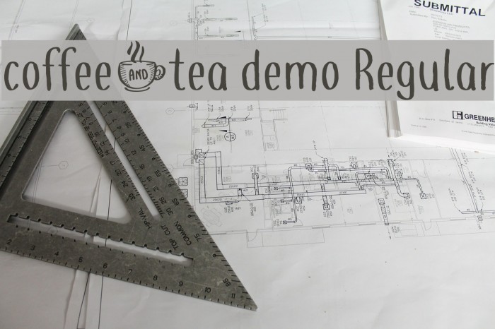 coffee+tea demo Regular Font examples