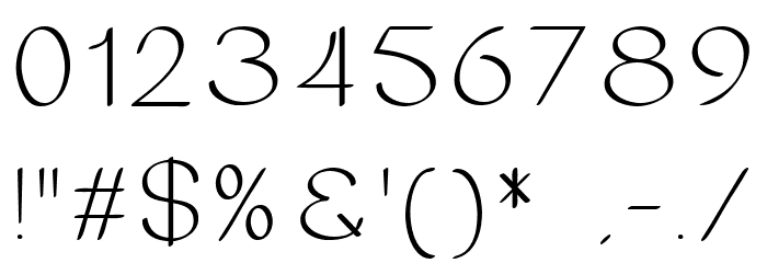 cofley thin Font OTHER CHARS