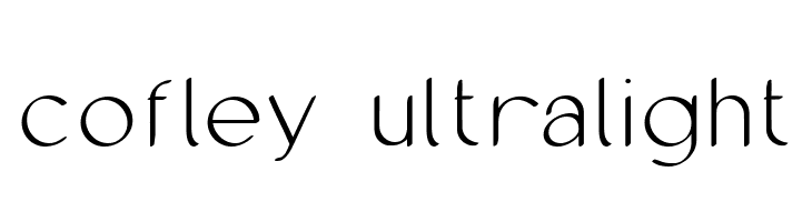 cofley ultralight  フリーフォントのダウンロード