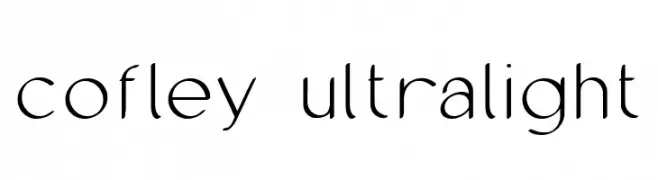 cofley ultralight  フリーフォントのダウンロード