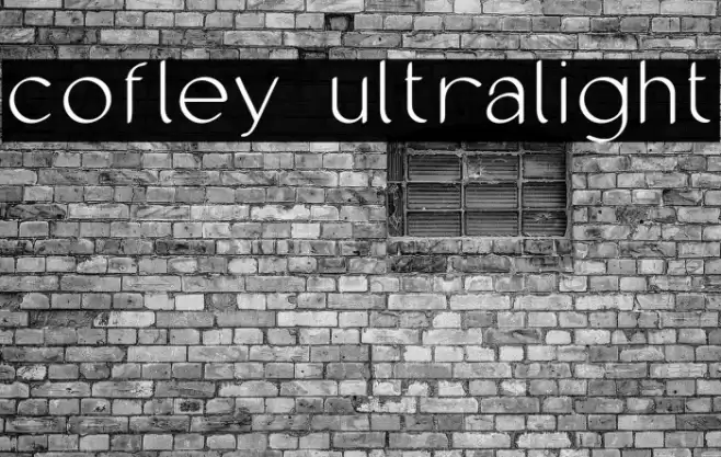 cofley ultralight Font examples