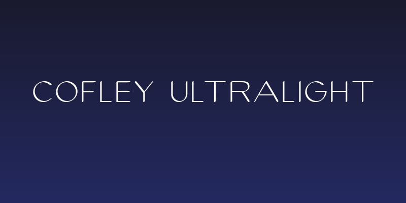 cofley ultralight Social Header