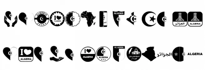 color Morocco Algeria Font Litere mari