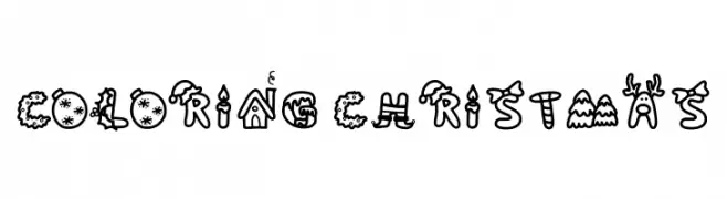 coloring christmas تنزيل الخطوط