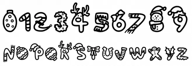 coloring christmas फ़ॉन्ट अन्य घर का काम