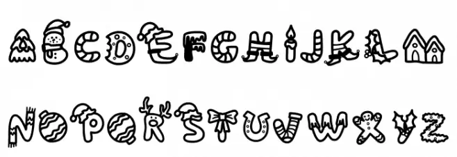 coloring christmas फ़ॉन्ट अपरकेस