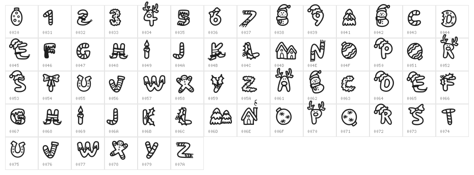 coloring christmas Character Map