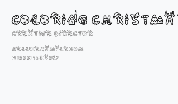 coloring christmas Business Card