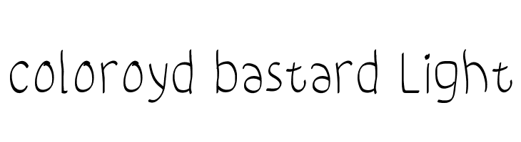 coloroyd bastard Light  Frei Schriftart Herunterladen