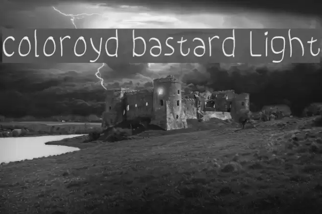 coloroyd bastard Light Font examples