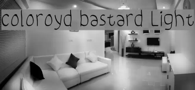 coloroyd bastard Light Font examples