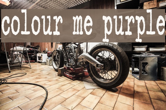colour me purple Font examples