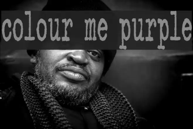 colour me purple Font examples