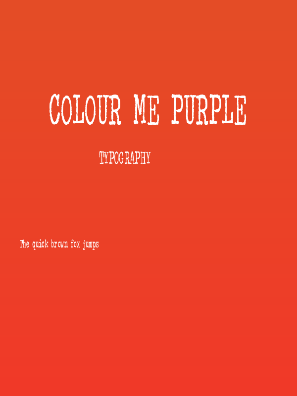 colour me purple Poster