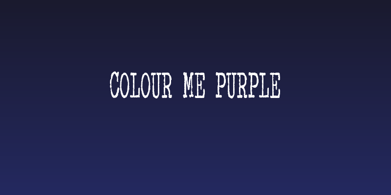 colour me purple Social Header