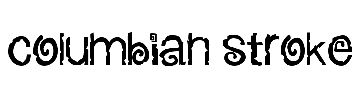 columbian stroke  フリーフォントのダウンロード