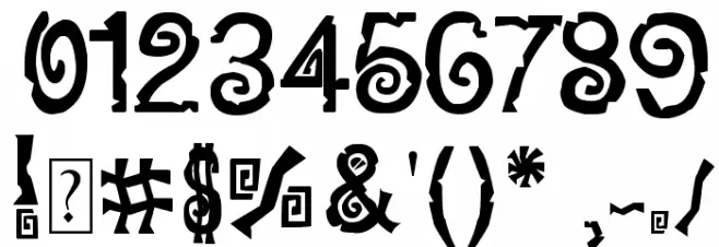 columbian stroke Font OTHER CHARS