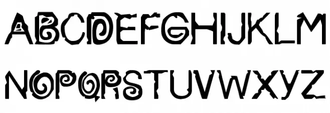 columbian stroke Font UPPERCASE