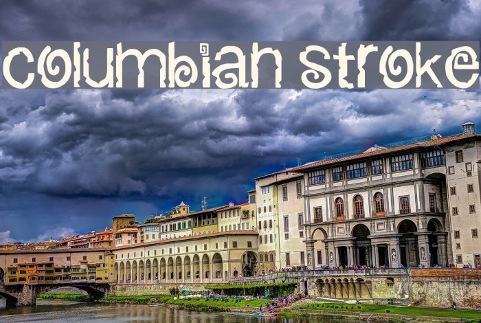 columbian stroke Font examples