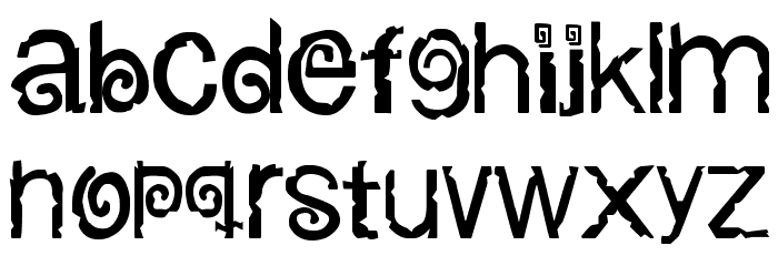 columbian stroke Font LOWERCASE
