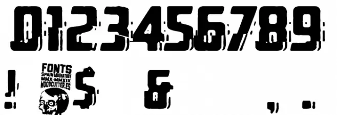 comandante Glitch Font OTHER CHARS