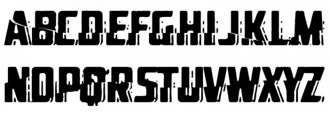 comandante Glitch Font UPPERCASE
