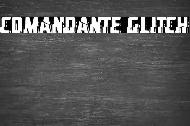 comandante Glitch Font examples