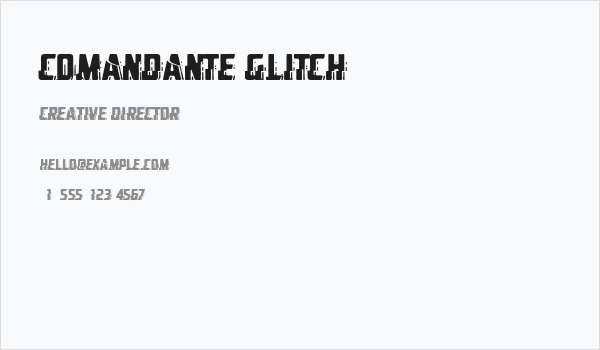comandante Glitch Business Card