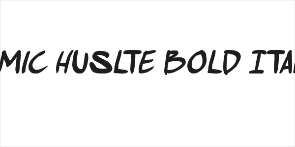 comic huslte Bold Italic Logo