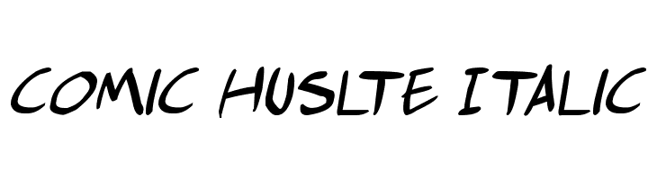 comic huslte Italic Font