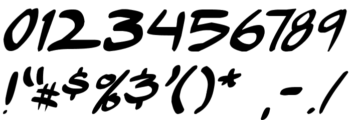 comic huslte Italic フォント その他の文字