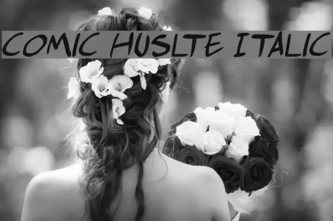 comic huslte Italic Font examples