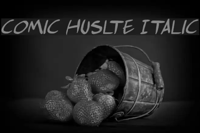 comic huslte Italic Font examples