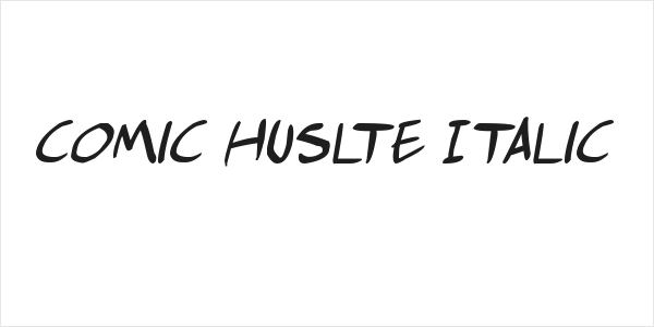 comic huslte Italic Logo
