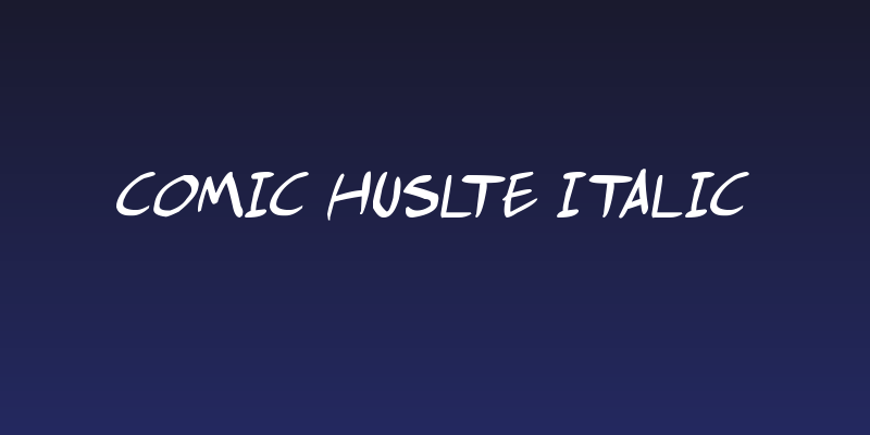 comic huslte Italic Social Header