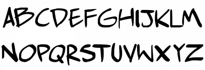 comic huslte خط أحرف صغيرة