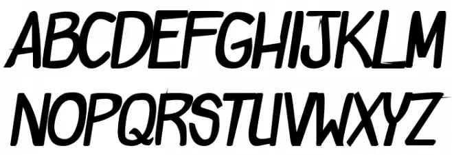 comicdouche Bold 字体 小写