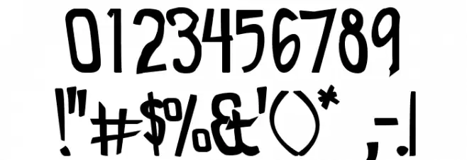 comicdouche Font OTHER CHARS