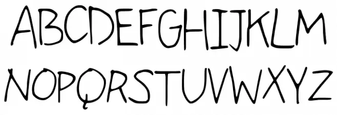 comingkiddo Schriftart Groß