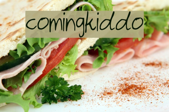 comingkiddo Font examples