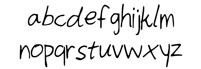 comingkiddo Font LOWERCASE