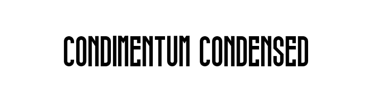 condimentum condensed  Frei Schriftart Herunterladen