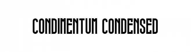 condimentum condensed  Descarca Fonturi Gratis